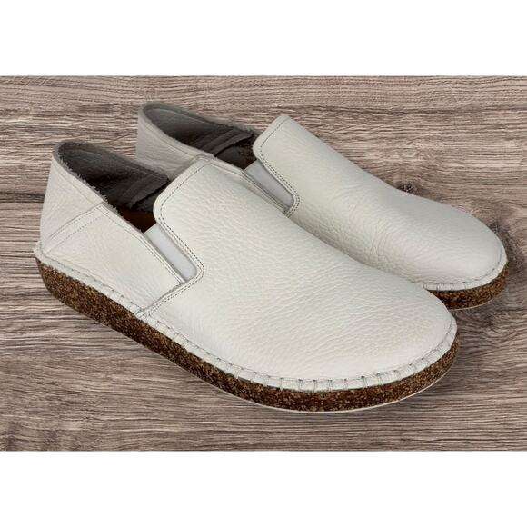 Birkenstock Shoes - Birkenstock Callan Leather Espadrille Womens Size 38 EU 7 US White Slip On